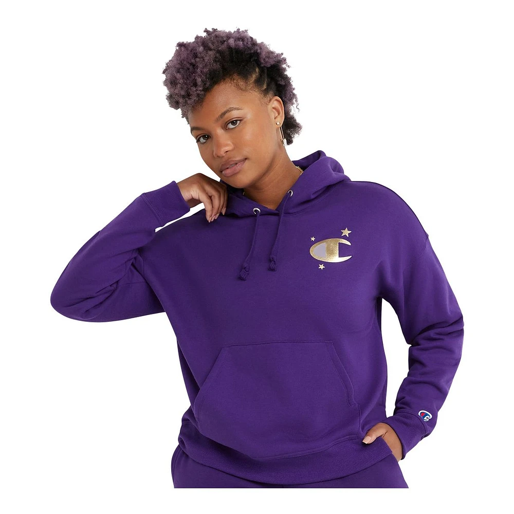 Champion Women's Powerblend Novelty Logo Hoodie