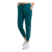 Champion Women's Powerblend Script Joggers, Sweatpants, Training, Casual, Mid Rise