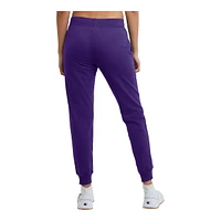 Champion Women's Powerblend Script Joggers, Sweatpants, Training, Casual, Mid Rise