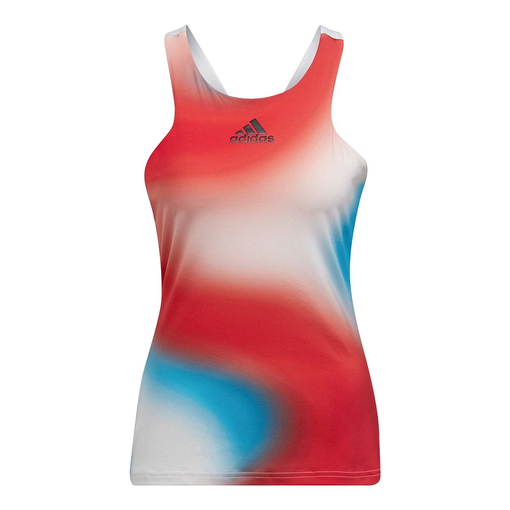 adidas Women's Melbourne Tennis Printed Y-Tank