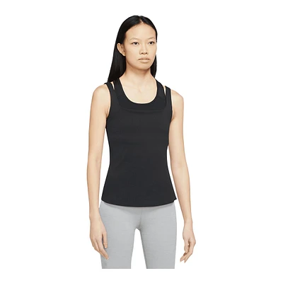 Nike Women's Yoga Luxe Tank Top, Tight Fit, Sleeveless, Dri-FIT, Sports