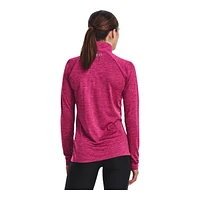 Under Armour Women's Tech Twist Long Sleeve Half Zip Training Shirt, Quick Dry