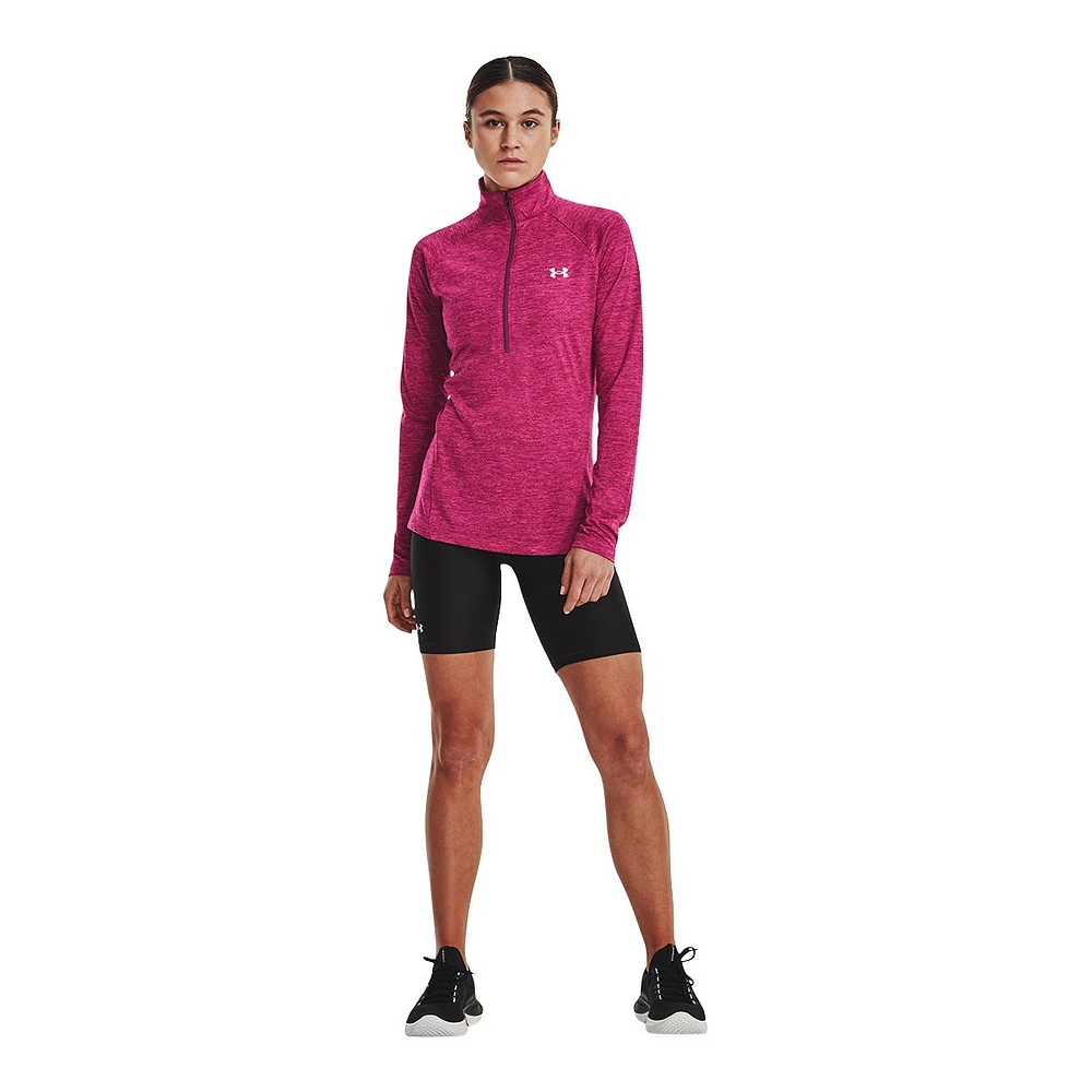 Under Armour Women's Tech Twist Long Sleeve Half Zip Training Shirt, Quick Dry