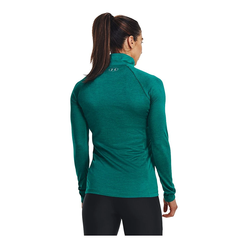 Under Armour Women's Tech Twist Long Sleeve Half Zip Training Shirt, Quick Dry