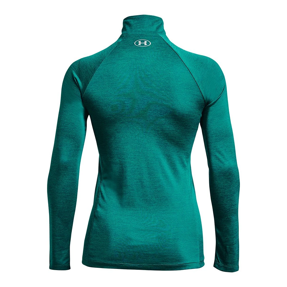 Under Armour Women's Tech Twist Long Sleeve Half Zip Training Shirt, Quick Dry