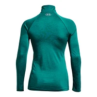 Under Armour Women's Tech Twist Long Sleeve Half Zip Training Shirt, Quick Dry