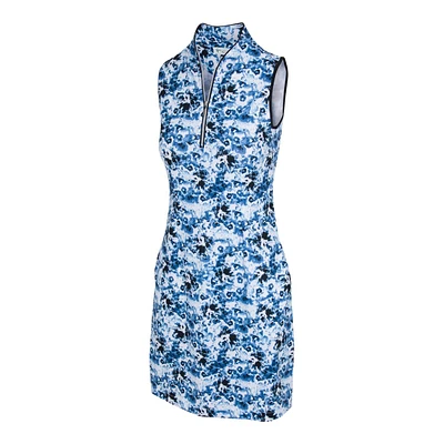 Greg Norman Golf Women's M.P. Print Sleeveless Zip Dress