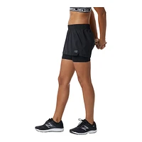 New Balance Women's Tech 5 Inch 2 1 Shorts