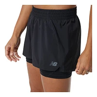 New Balance Women's Tech 5 Inch 2 1 Shorts