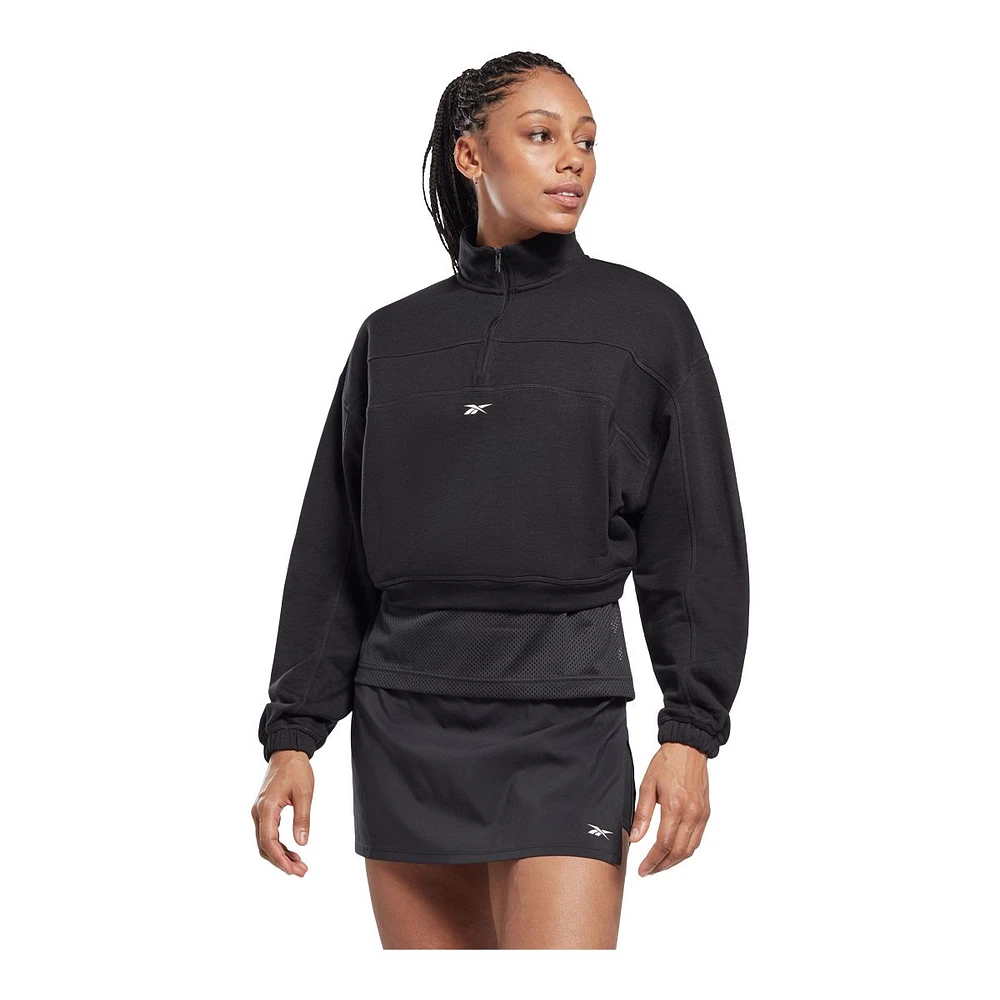 Reebok Women's Workout Knit 1/4 Zip Jacket