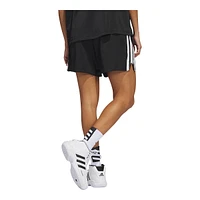 adidas Women's Basketball Select 3-Stripe Shorts