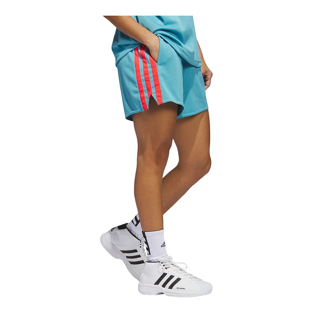 adidas Women's Basketball Select 3-Stripe Shorts