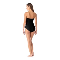 Anne Cole Women's Twist Front Strapless One Piece Swimsuit