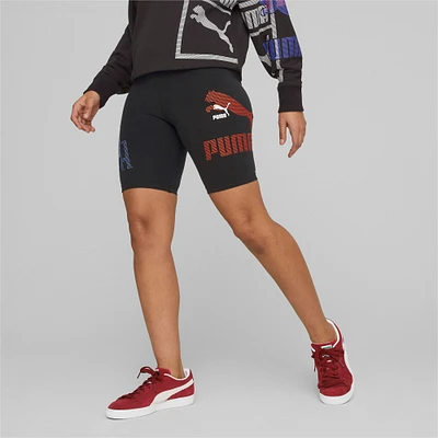 PUMA Women's Classics 48 Gen. All Over Print 7 Inch Tight Shorts