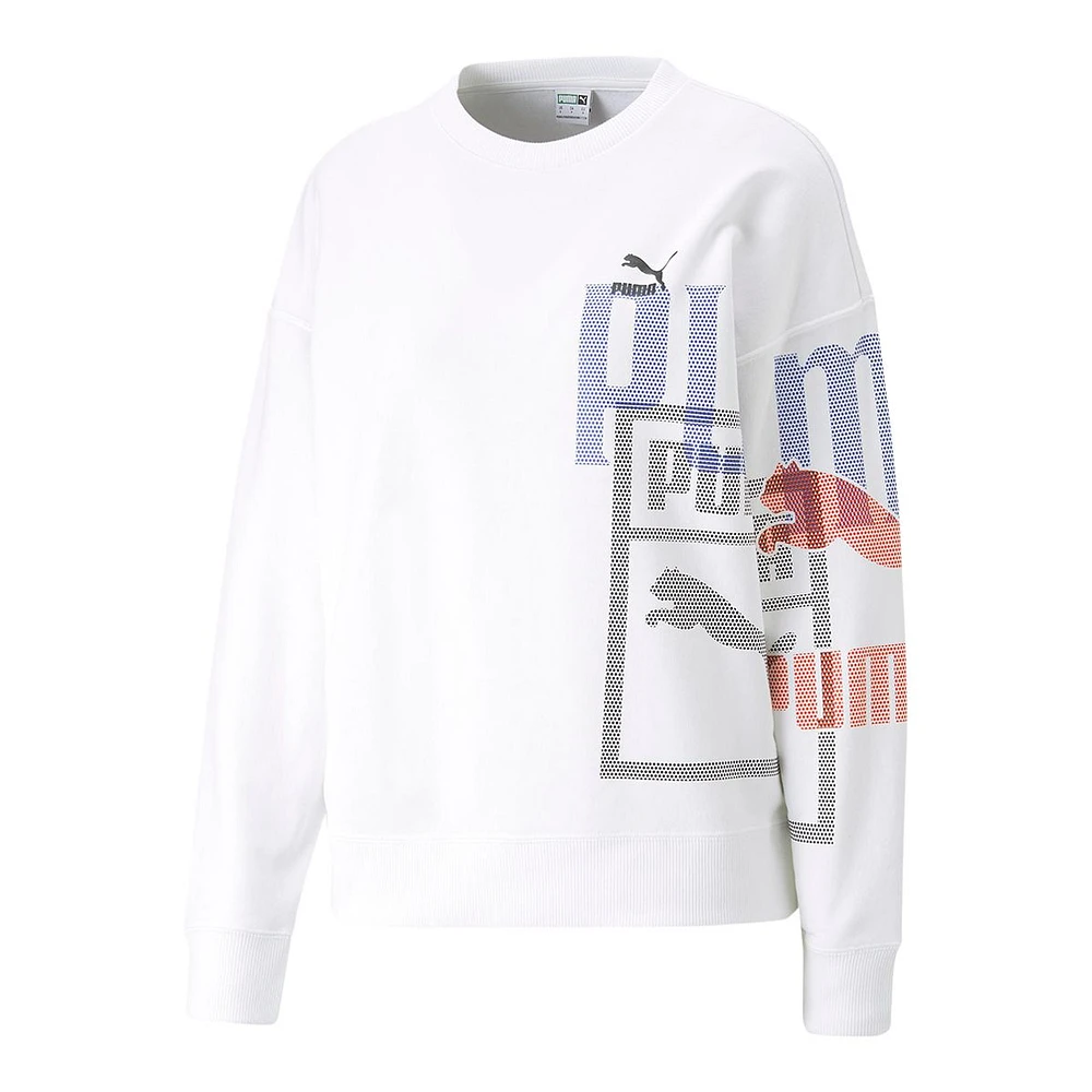 PUMA Women's Classics 48 Gen All Over Print Sweatshirt