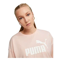 PUMA Women's Essentials Cotton Crop T Shirt, Relaxed Fit