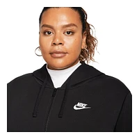 Nike Women's Plus Club Fleece Standard Full Zip Hoodie