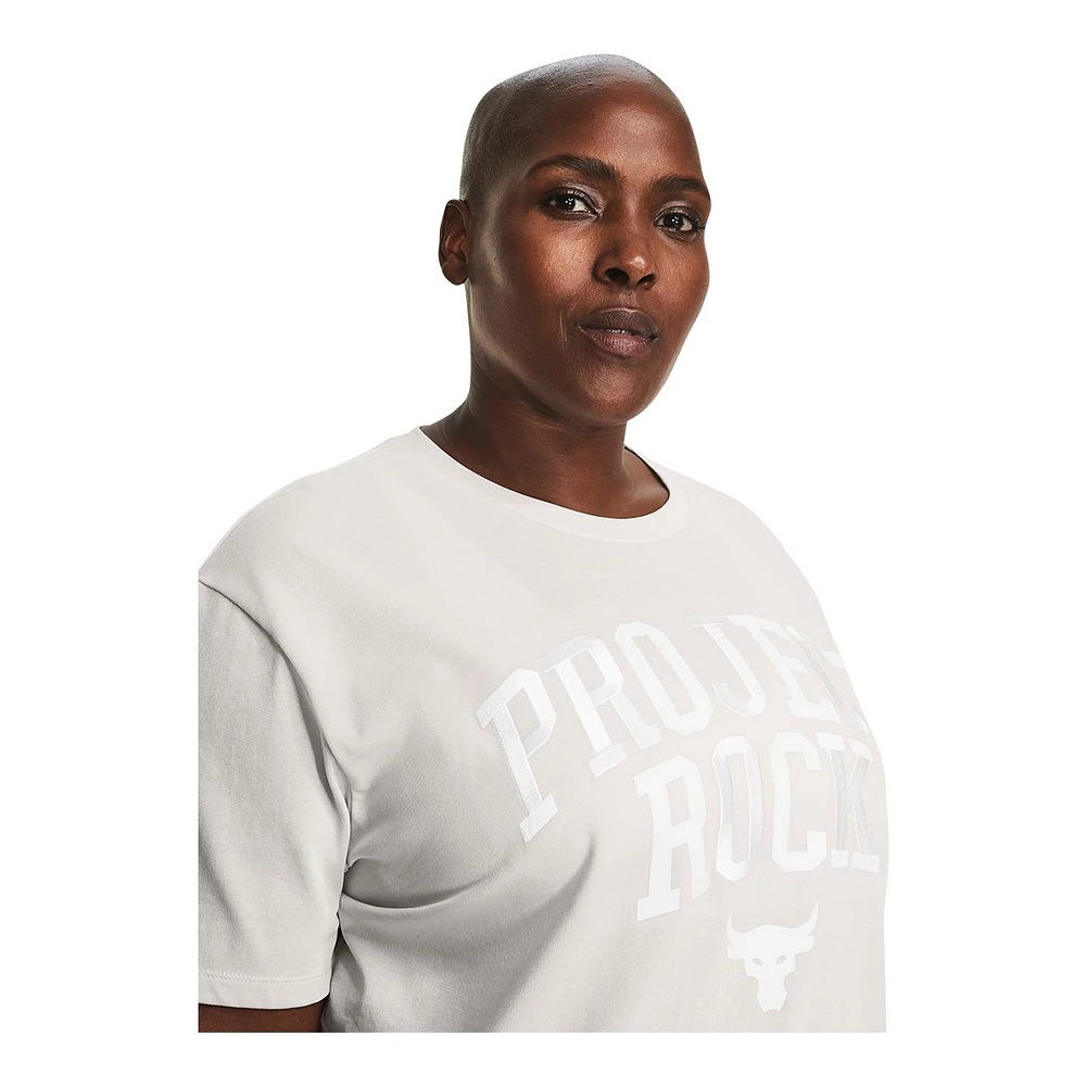 Under Armour Women's Project Rock Heavyweight Campus T Shirt