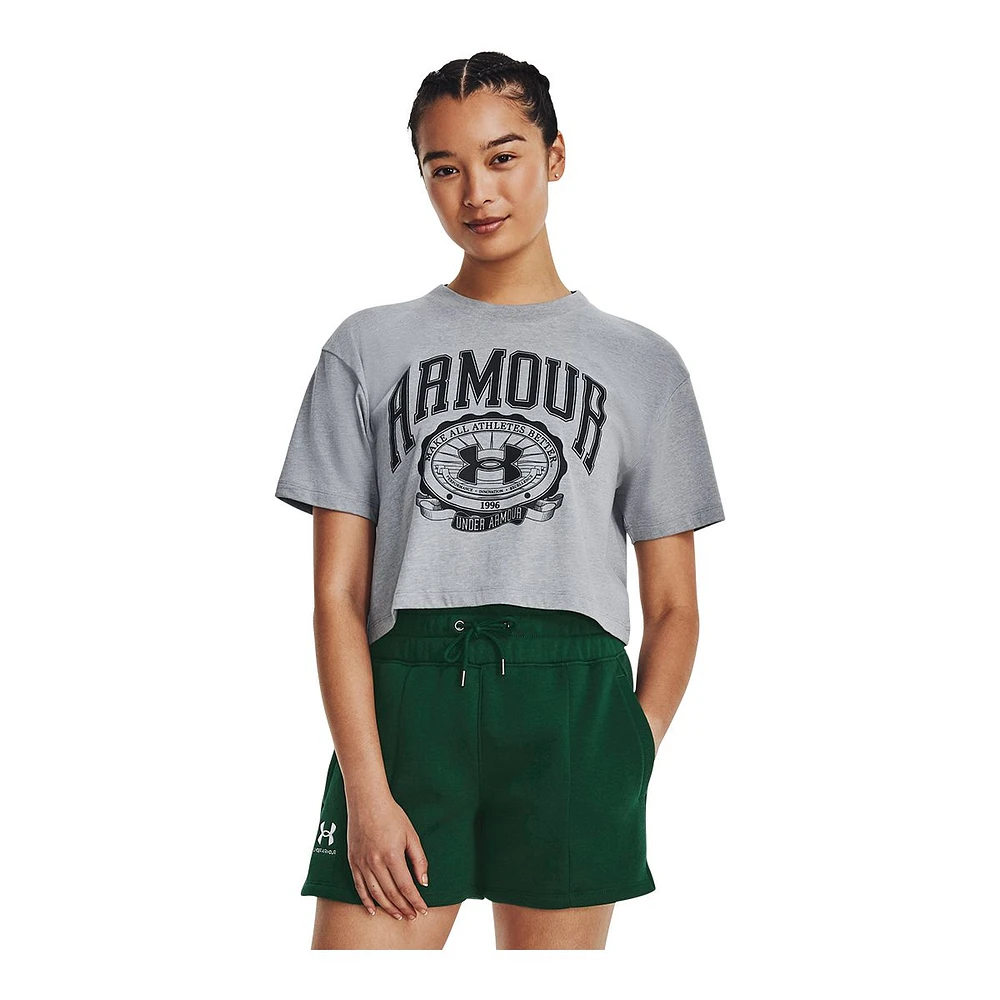 Under Armour Women's Collegiate Crop T Shirt