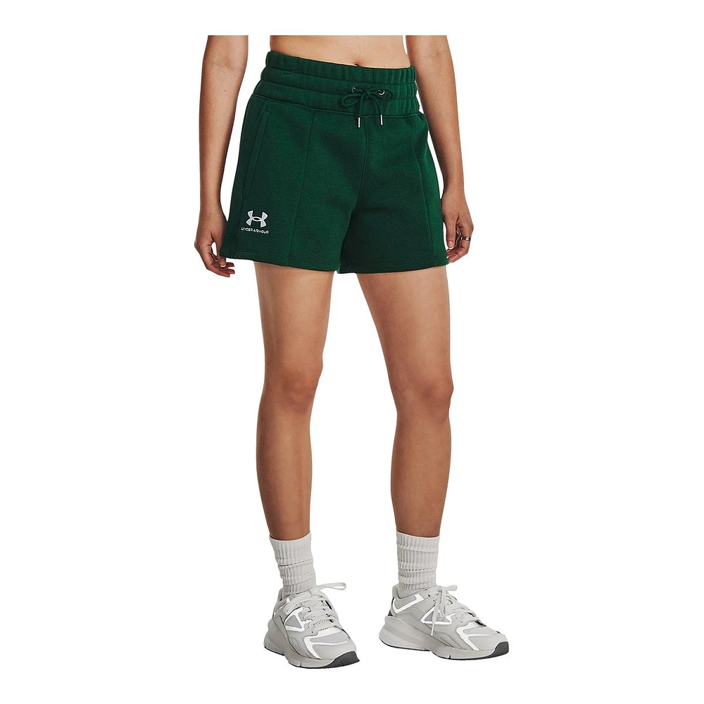 Under Armour Women's Essential Fleece 4 Inch Shorts