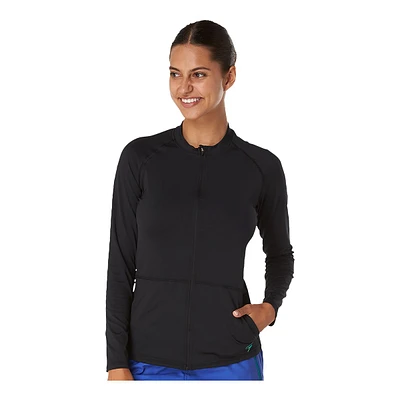 Speedo Women's Full Zip Long Sleeve Rashguards