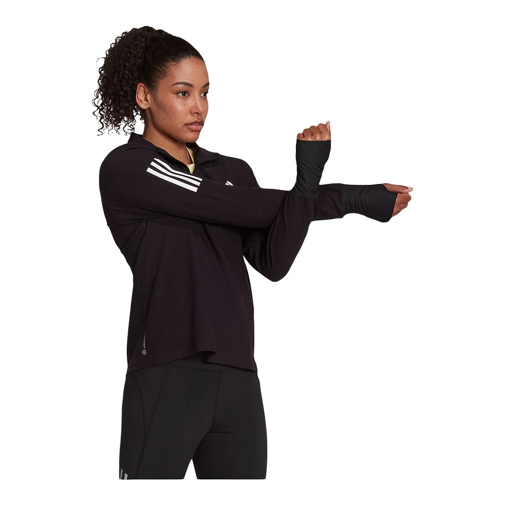 adidas Women's Own The Run 1/2 Zip Long Sleeve Top