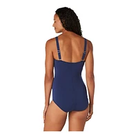 Speedo Women's Shirred Tank One Piece Swimsuit