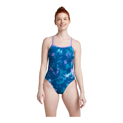 Speedo Women's Printed One Back Swimsuit