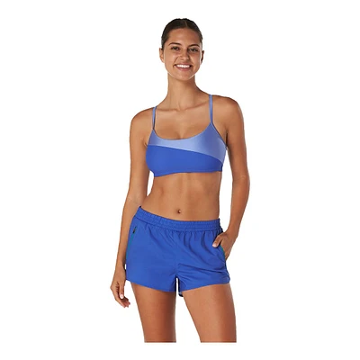 Speedo Women's Colorblock Woven Swim Shorts