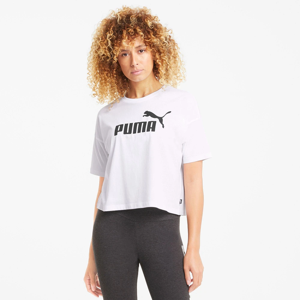 PUMA Women's Essentials Cotton Crop T Shirt, Relaxed Fit