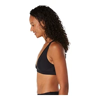 Speedo Women's Solid Mesh Bikini Top