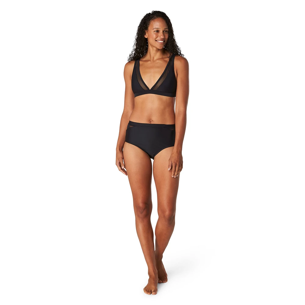 Speedo Women's Solid Mesh Bikini Top