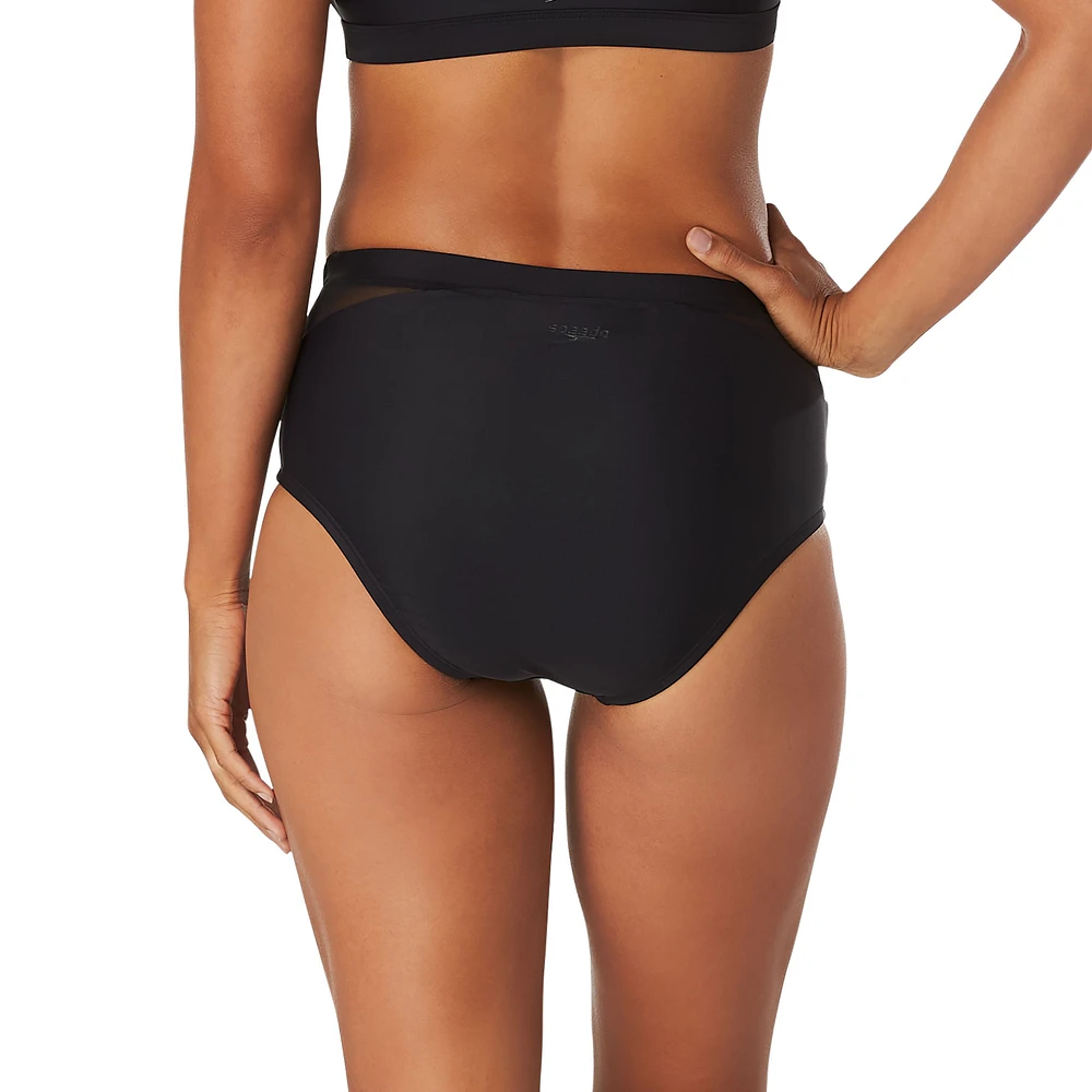 Speedo Women's Solid Mesh Bikini Bottom