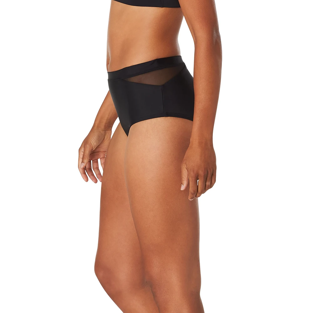 Speedo Women's Solid Mesh Bikini Bottom