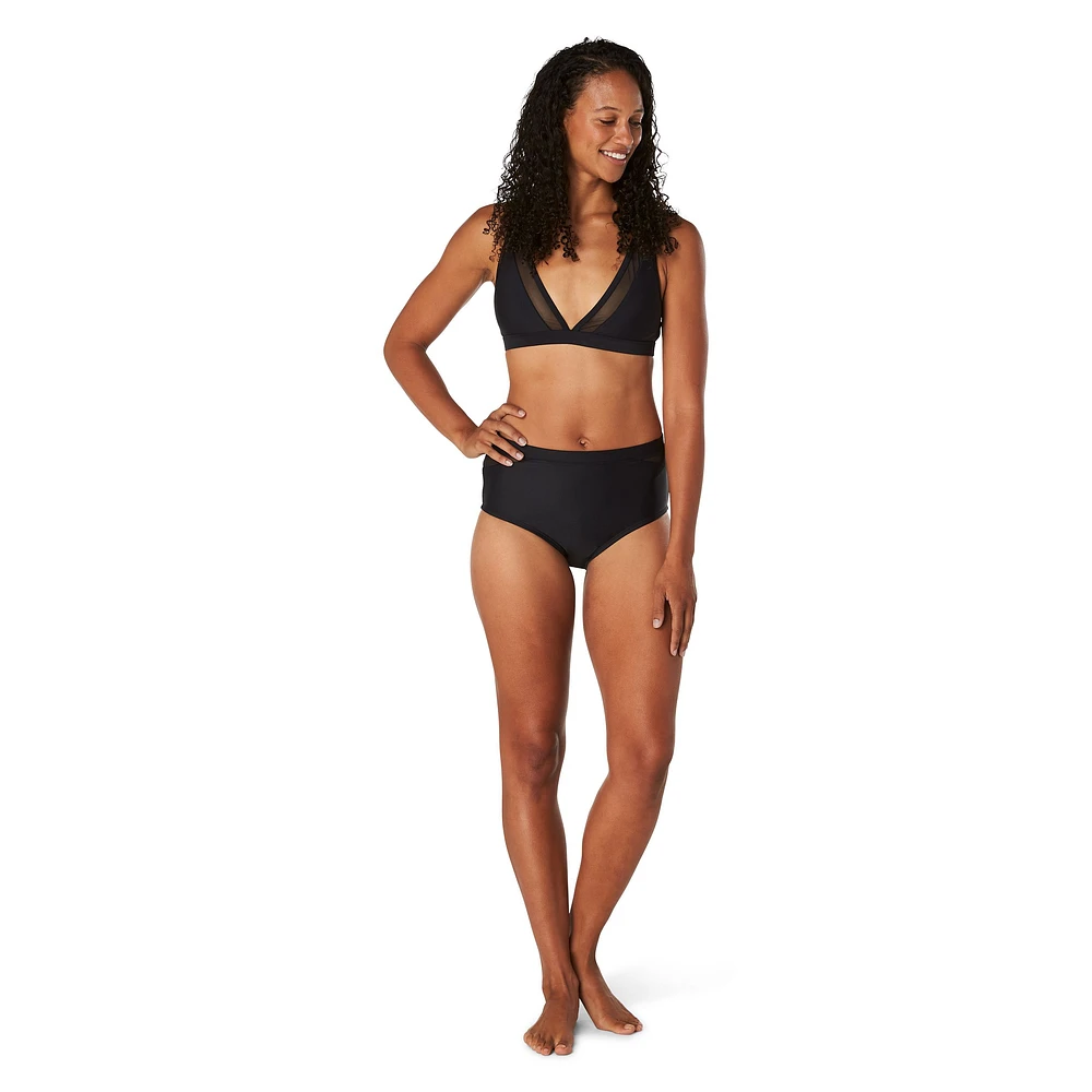 Speedo Women's Solid Mesh Bikini Bottom