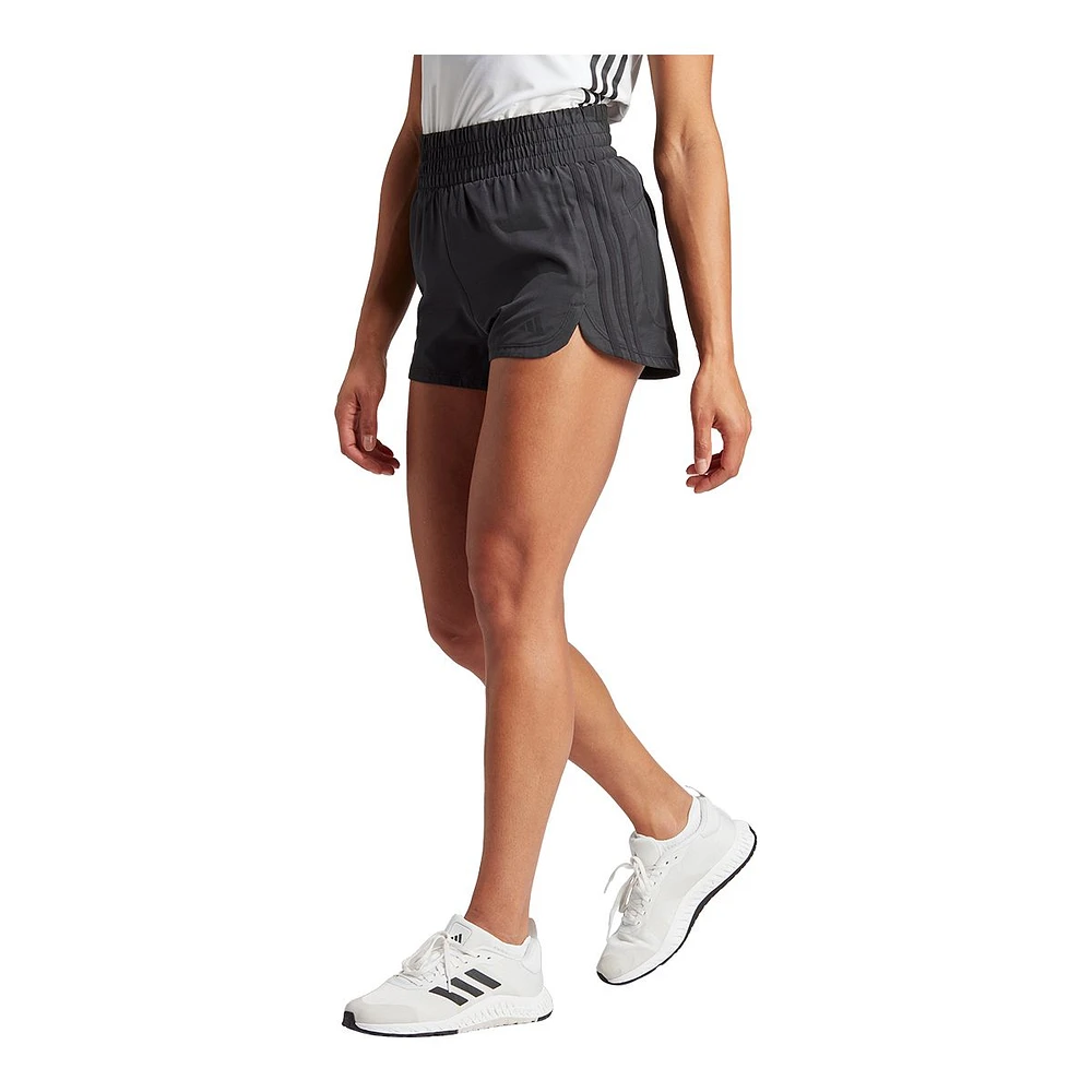 adidas Women's Train Pacer Woven High Rise 5 Inch Shorts