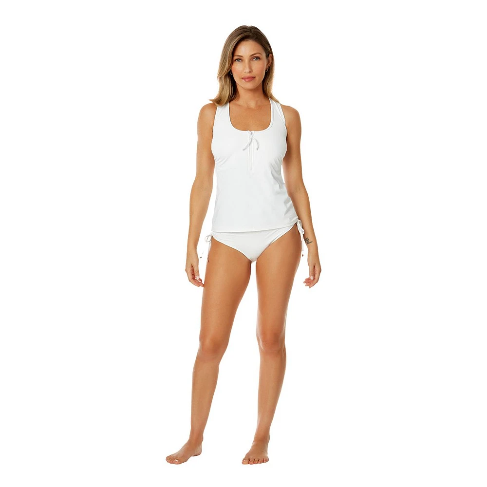 Anne Cole Locker Women's Scoop Zip Racerback Tankini