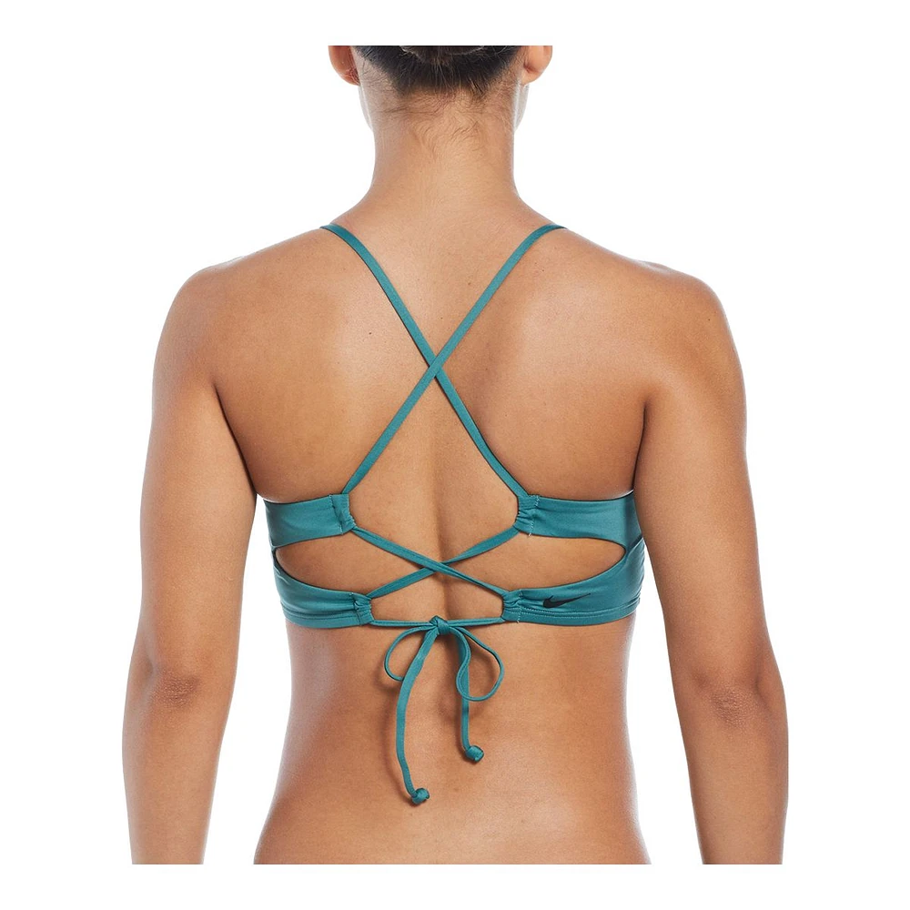 Nike Women's Lace Up High Neck Bikini Top