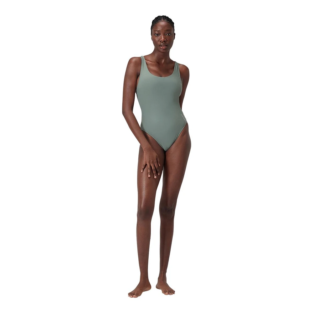 Speedo Women's Sis Mesh Scoop Neck One Piece Swimwear