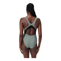 Speedo Women's Sis Mesh Scoop Neck One Piece Swimwear