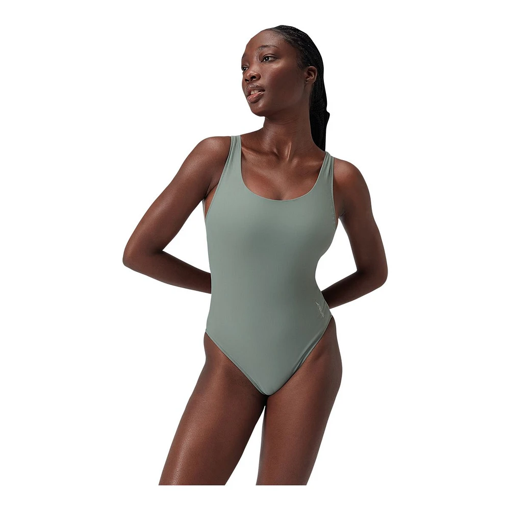 Speedo Women's Sis Mesh Scoop Neck One Piece Swimwear