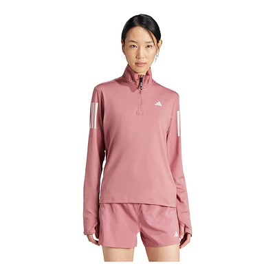 adidas Women's Run OTR Half Zip Long Sleeve Top