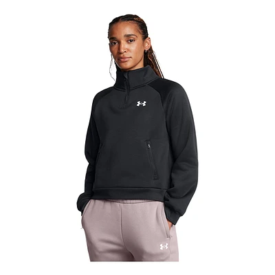 Under Armour Women's Fleece Pro Half Zip Long Sleeve Top