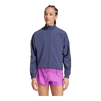 adidas Women's Pacer All Gym Tonal 3-Stripe Woven Jacket