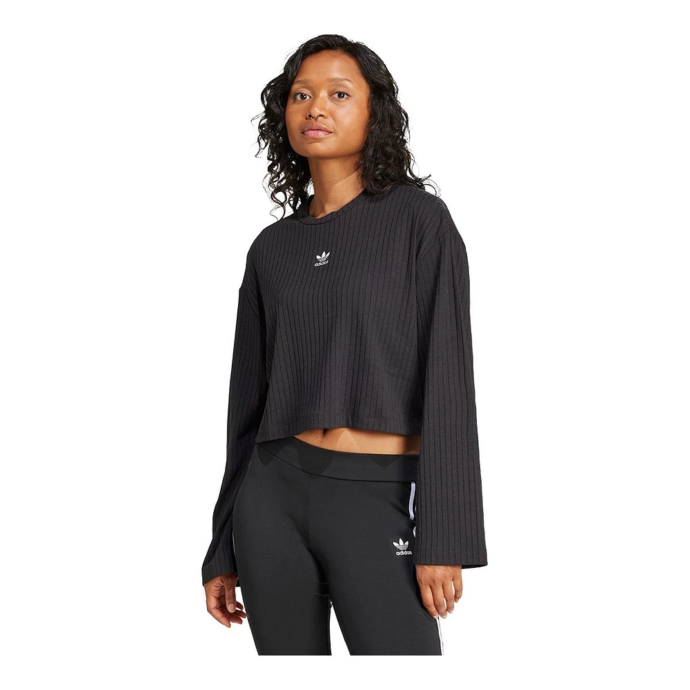 adidas Originals Women's Essentials Ribbed Long Sleeve Shirt