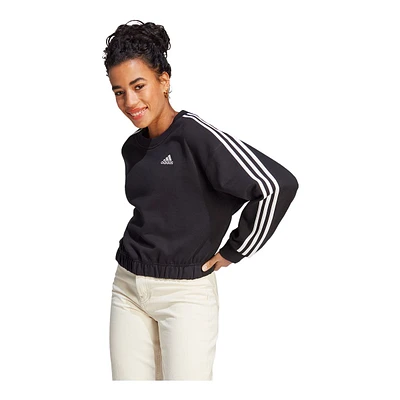 adidas Women's 3-Stripe Crop Sweatshirt