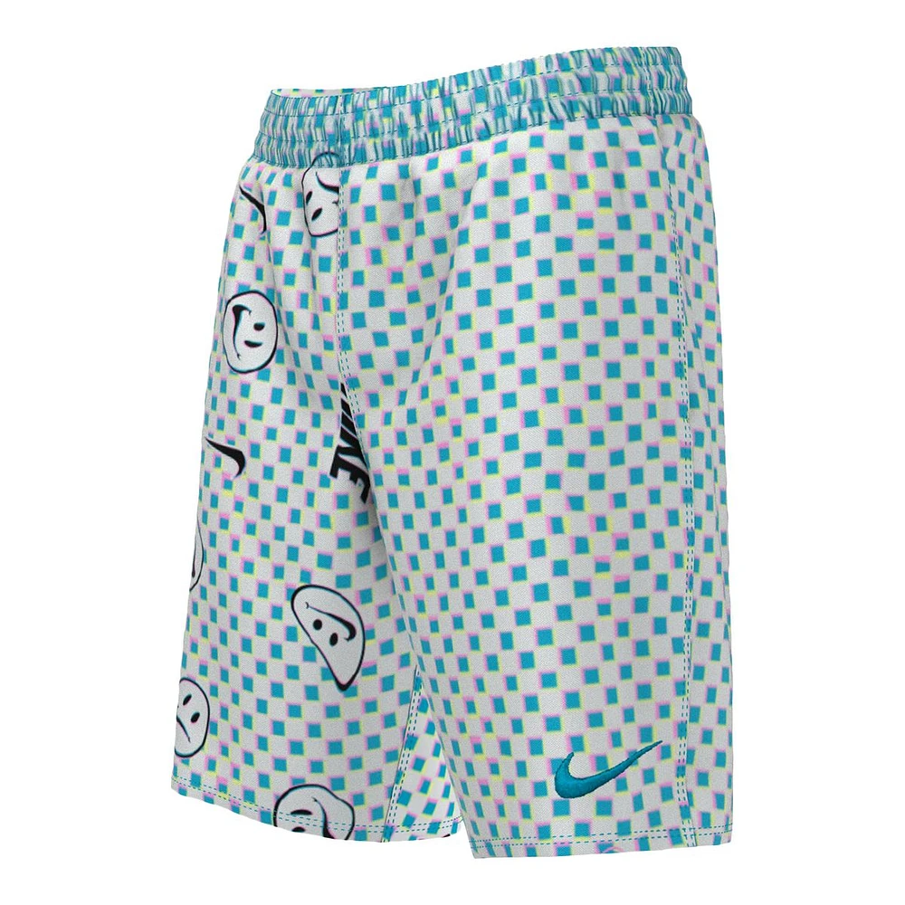 Nike Kids' Smiles Check Lap 7" Volley Shorts