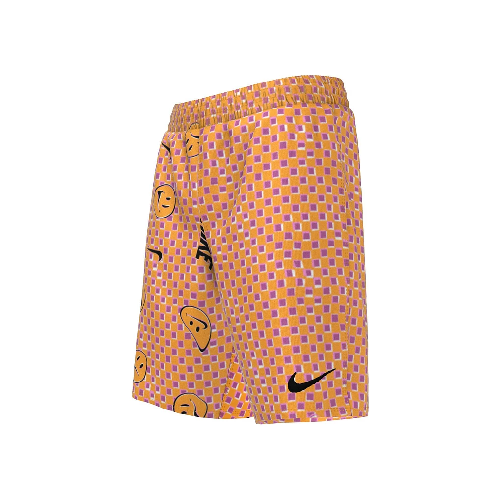 Nike Kids' Smiles Check Lap 7" Volley Shorts