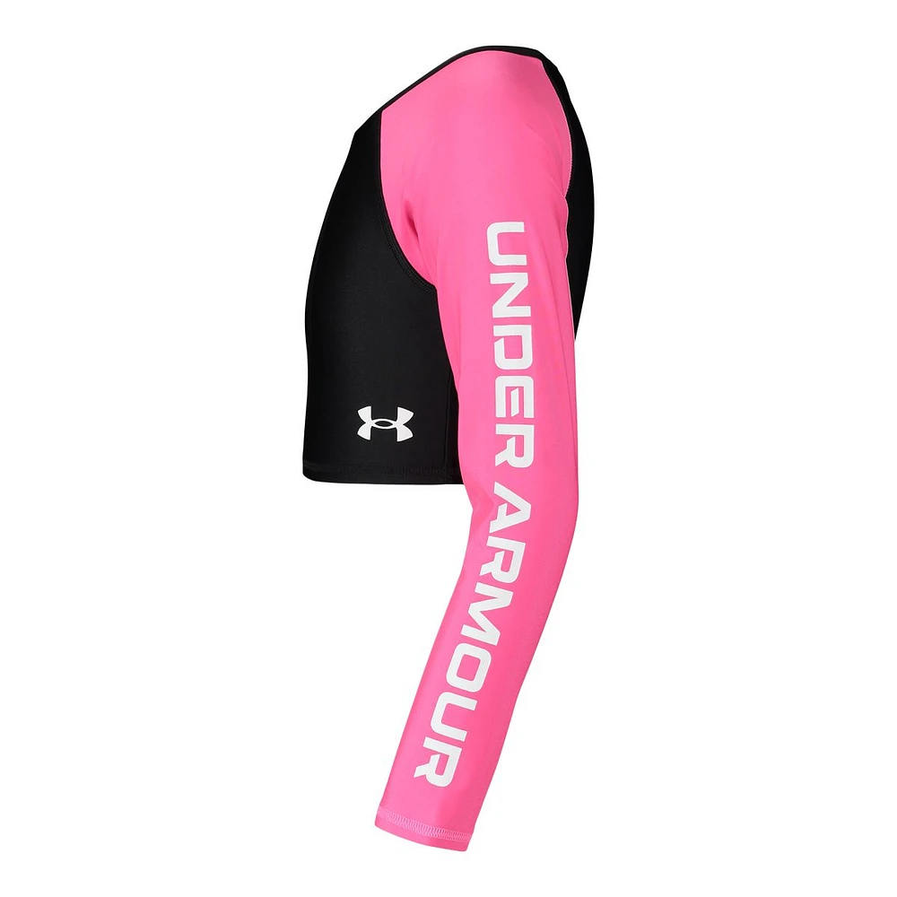 Under Armour Girls' Long Sleeve Crop Rashguard Set