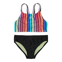 Speedo Girls' Print Strappy Bikini Set